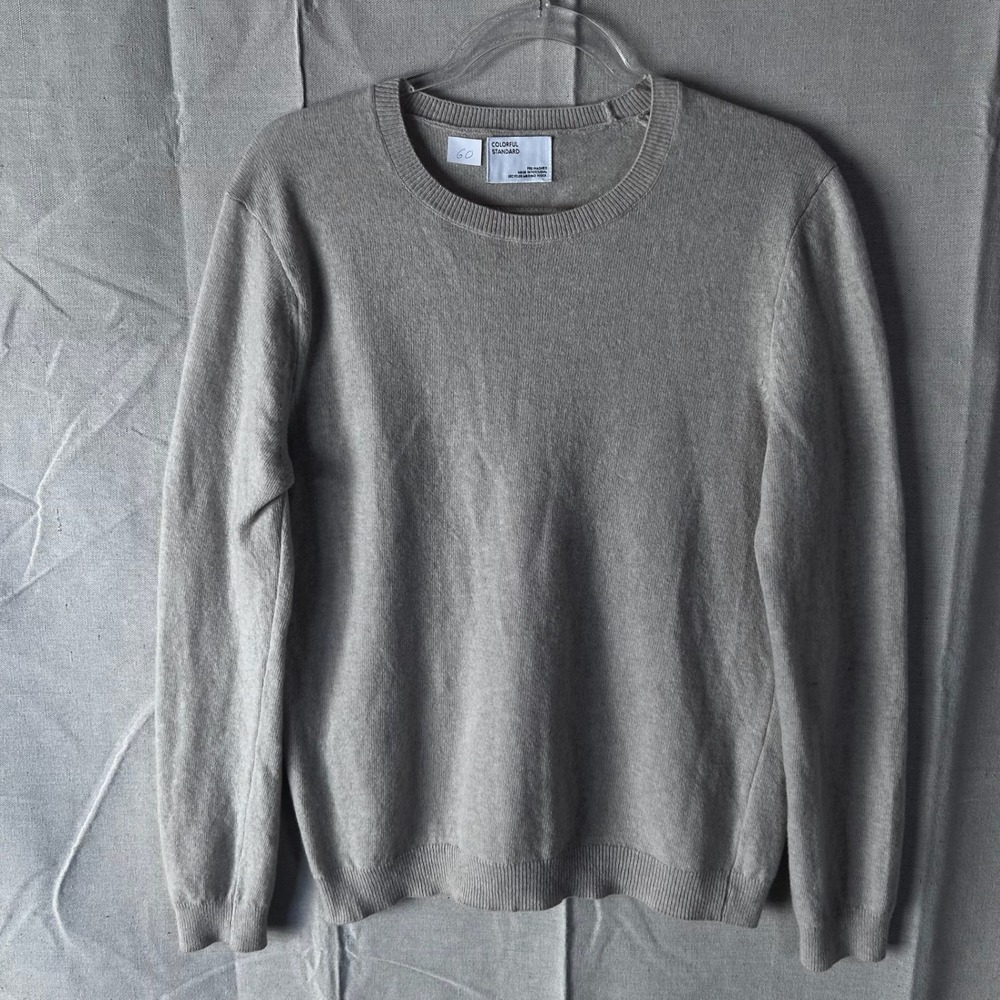 Colorful Standard Recycled Merino Wool Crewneck Sweater Beige CS5084 Mens L‎